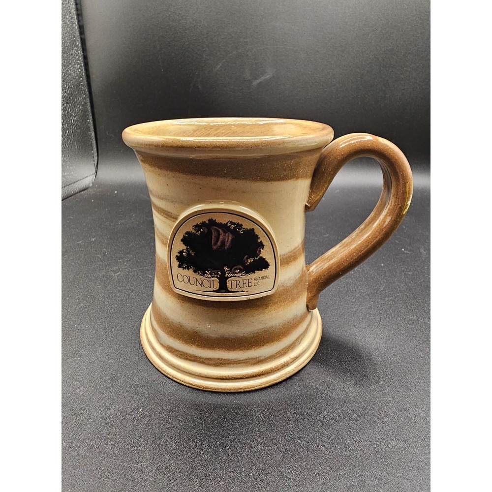 Sunset Hill Stoneware Council Tree 4 1/2 inches Tall Mug, 16 oz. 002